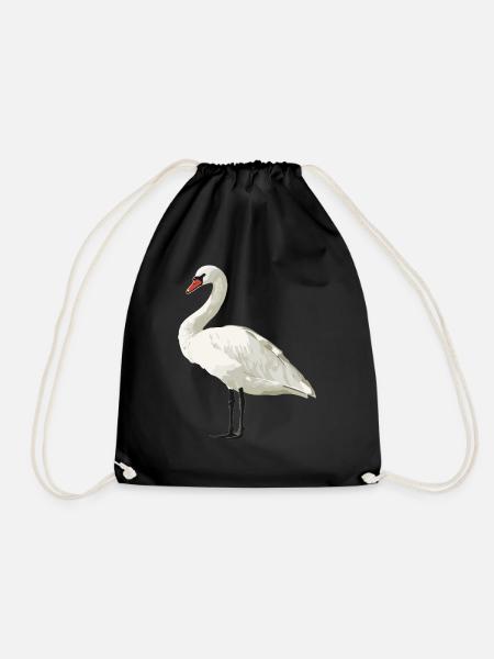 Schwäne Schwan - Turnbeutel - Schwarz