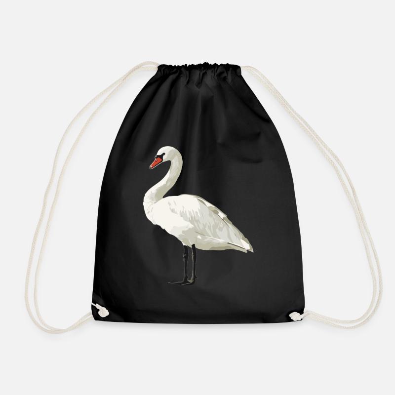 Schwäne Schwan - Turnbeutel - Schwarz