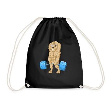 Fort Golden Doodle Chien Levage Poids Fitness - Sac de sport léger - noir - Devant