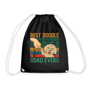 Meilleur Doodle Dad Ever Drôle Dog Lover Design - Sac de sport léger - noir - Devant