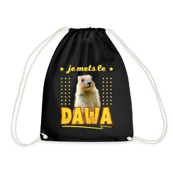 Ich habe die DAWA bei Montagne Marmot aufgestellt - Turnbeutel - Schwarz - Vorne