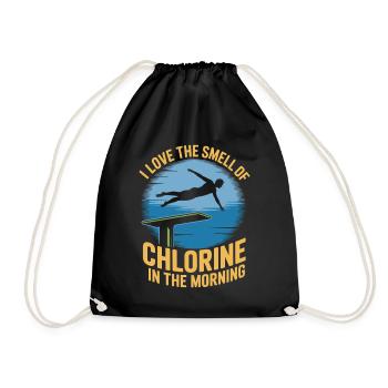 Diving diving board - Drawstring Bag - black - Front