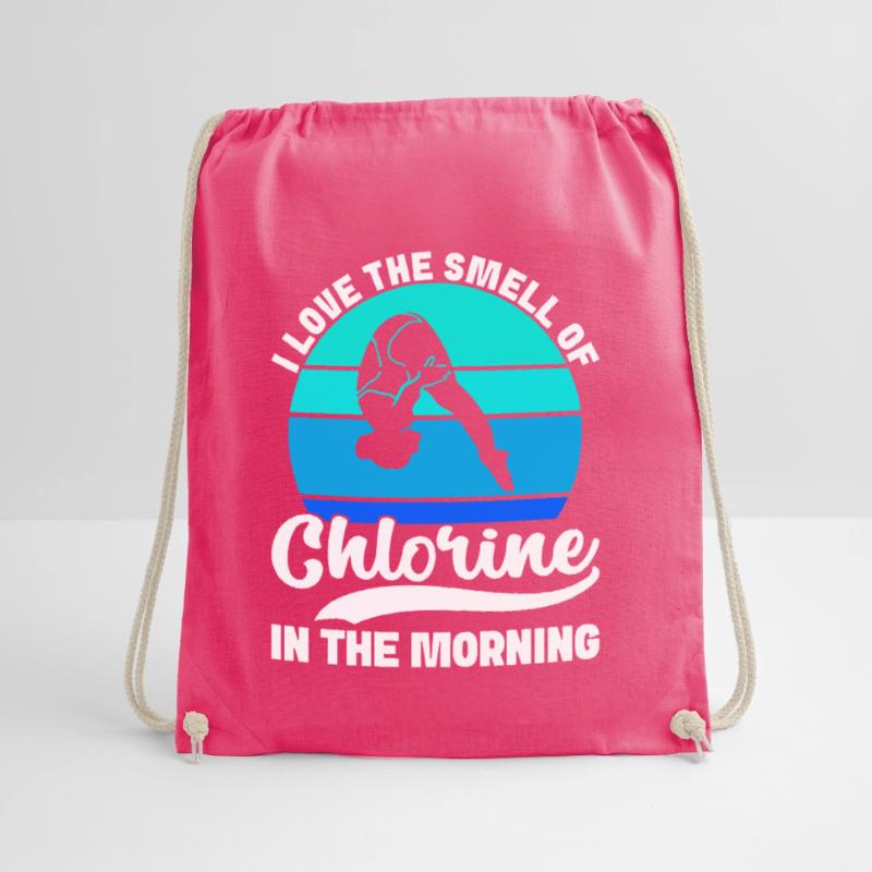 Diving diving board Drawstring Bag