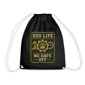 Zookeeper Animal Care Worker Zoo Employee - Drawstring Bag - black - Front