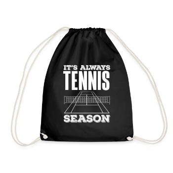 Tennis Players Always Tennis Season - Drawstring Bag - black - Front