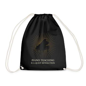 Piano Teacher Music Teacher Funny Teacher - Drawstring Bag - black - Front