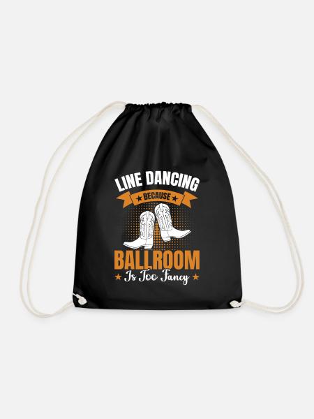 Line Dancing Ballroom Too Fancy - Turnbeutel - Schwarz
