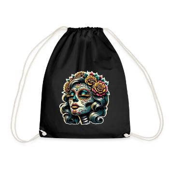 La Catrina - Drawstring Bag - black - Front