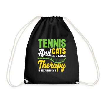 Tennis et chats pour les joueurs - Sac de sport léger - noir - Devant