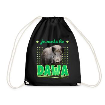 I Put the DAWA in the Forest Hunter Gift - Drawstring Bag - black - Front
