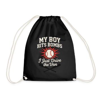 Garçon Maman Baseball Proter Fils Homerun Équipe de voyage - Sac de sport léger - noir - Devant