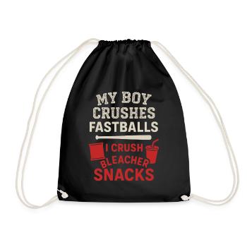 Garçon Maman Baseball Proter Fils Homerun Équipe de voyage - Sac de sport léger - noir - Devant