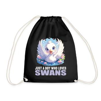 Swans Swan - Drawstring Bag - black - Front