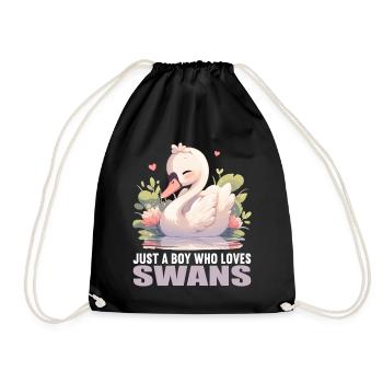 Swans Swan - Drawstring Bag - black - Front