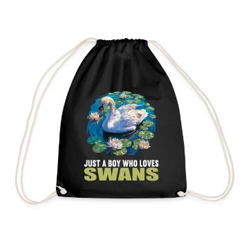 Swans Swan - Drawstring Bag - black - Front