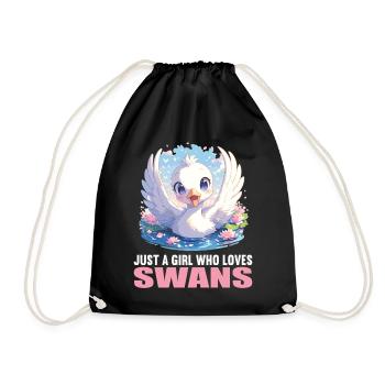 Swans Swan - Drawstring Bag - black - Front