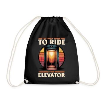 Elevator toddler & kids - Drawstring Bag - black - Front