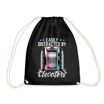 Elevator toddler & kids - Drawstring Bag - black - Front