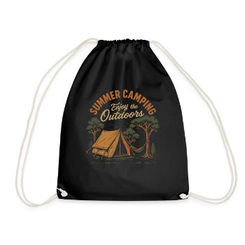 Camping d’été, profitez de la nature et du plaisir du campeur - Sac de sport léger - noir - Devant