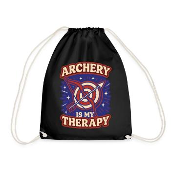 Le tir à l'arc est mon archer thérapeutique - Sac de sport léger - noir - Devant