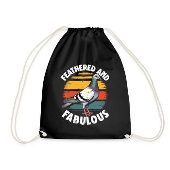 Pigeons Éleveurs de pigeons À plumes et fabuleux - Sac de sport léger - noir - Devant