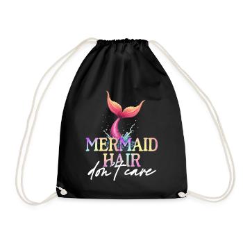 Sirène Sirène Cheveux Je m'en fiche - Sac de sport léger - noir - Devant