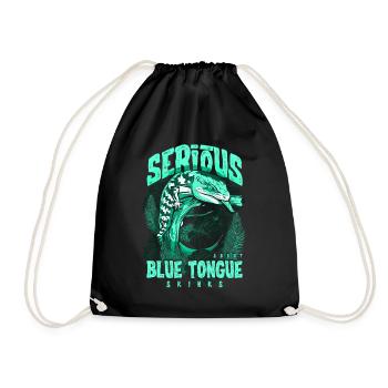 Ernsthaft über Blauzungenskinke Reptilienhalter - Turnbeutel - Schwarz - Vorne