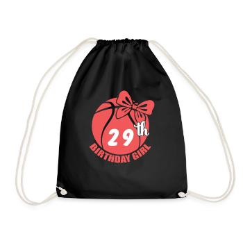 Basketball 29th Birthday Basketball Player - Drawstring Bag - black - Front