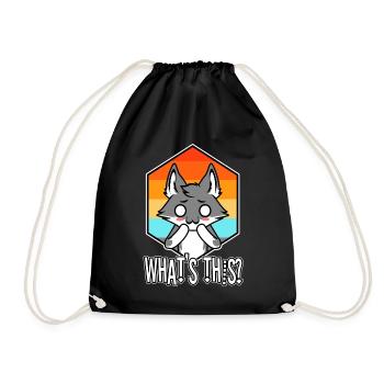 OwO What's This? - Drawstring Bag - black - Front