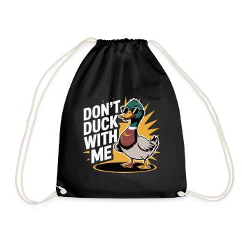 Illustration humoristique de canard avec des lunettes de soleil - Sac de sport léger - noir - Devant