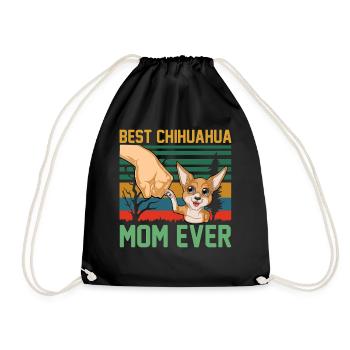 maman chihuahua - Sac de sport léger - noir - Devant