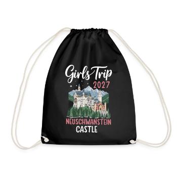Girls Trip 2027 Neuschwanstein Castle - Turnbeutel - Schwarz - Vorne