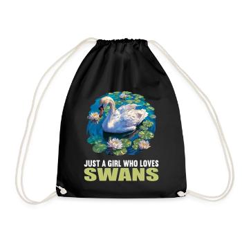 Swans Swan - Drawstring Bag - black - Front