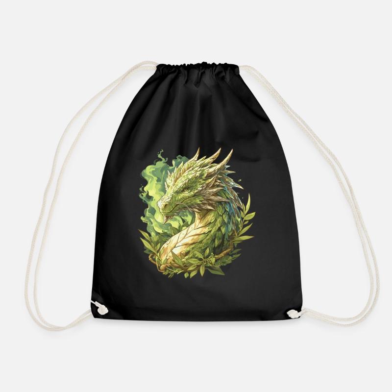 Drachen Drache - Turnbeutel - Schwarz