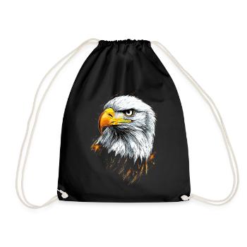 Aigle Pygargue à tête blanche Aigle royal Pygargue à queue blanche - Sac de sport léger - noir - Devant