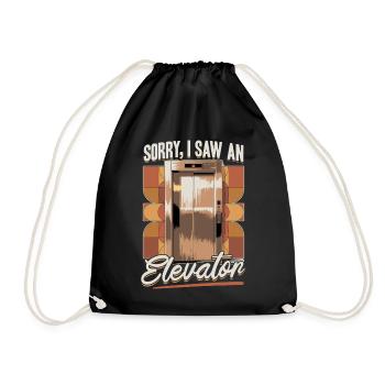 Elevator toddler & kids - Drawstring Bag - black - Front