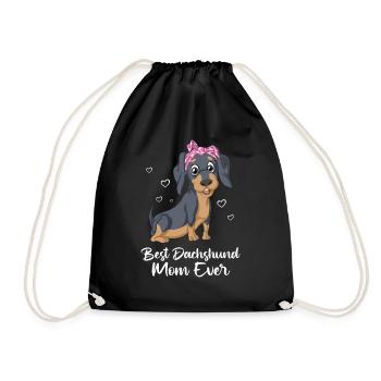 maman teckel - Sac de sport léger - noir - Devant