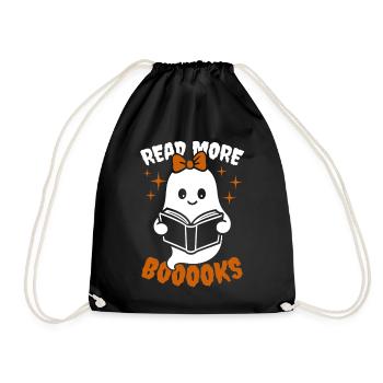 Fille fantôme Lire plus de livres - Costume d'Halloween - Sac de sport léger - noir - Devant