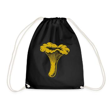 Chanterelle Mushroom Picker - Mushrooms - Saying - Drawstring Bag - black - Front