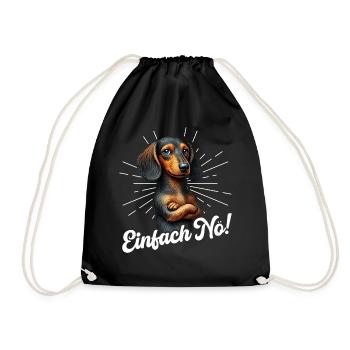 Simply Nope Dachshund Dog Dog Breed - Drawstring Bag - black - Front