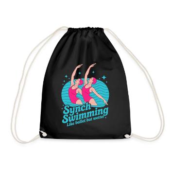 Natation synchronisée Natation artistique Sports nautiques - Sac de sport léger - noir - Devant