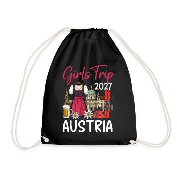Girls Trip 2027 Austria - Turnbeutel - Schwarz - Vorne