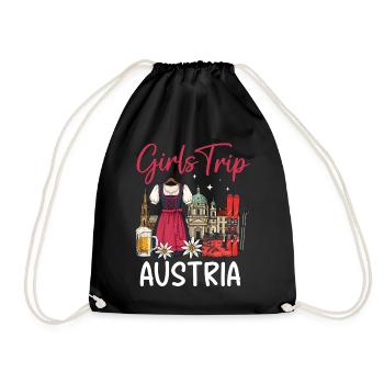 Girls Trip Austria - Turnbeutel - Schwarz - Vorne