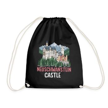 Neuschwanstein Castle - Turnbeutel - Schwarz - Vorne
