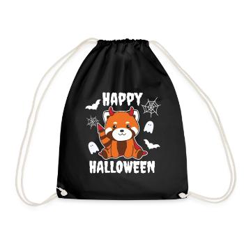 Costume de diable mignon pour Halloween, panda roux - Sac de sport léger - noir - Devant