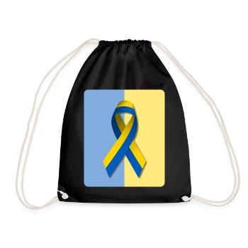 Peace for Ukraine - Drawstring Bag - black - Front