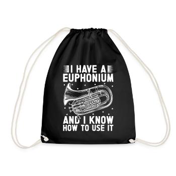 Bariton Player I Know How To Use It Euphonium - Turnbeutel - Schwarz - Vorne