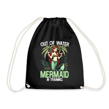 Meerjungfrau Hors De L’eau Sirène En Formation - Sac de sport léger - noir - Devant