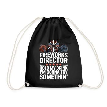 Directeur de feux d’artifice Funny Hold My Drink 4 juillet - Sac de sport léger - noir - Devant
