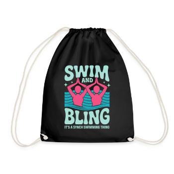 Natation synchronisée Natation artistique Sports nautiques - Sac de sport léger - noir - Devant